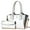 Silver, variant on Women's Handbags Set: Large Capacity Blue PU Leather Shoulder Tote & Crossbody Shiny Satchel for Work, Date, Shopping, Fashion Ladies