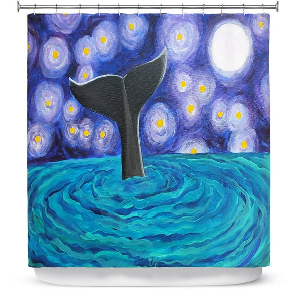 Shower Curtains 70" x 84" from DiaNoche Designs by nJoy Art - Whale Tail