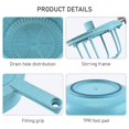 thumbnail image 4 of Salad Spinner Manual Vegetables Leaf Lettuce Dryer Drainer Fruits Washing Draining Basket Kitchen Gadgets Pink, 4 of 9