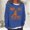 #048-Blue, variant on Craaazy Halloween Shirts For Women Fake Two Piece Casual Crew Neck Long Sleeve pullover Halloween Print Tops Gifts