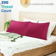 thumbnail image 2 of PiccoCasa 2 Pack Egyptian Cotton Pillowcases with Zipper Clourse Standard Fuchsia, 2 of 7