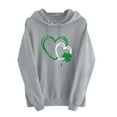 thumbnail image 5 of Nmnitkp Hoodies for Women Fashionable St.Patrick Print Casual Hoodies Y2K Ethnic Style Print Round Neck Hoodie With Pocket Gray,M, 5 of 6