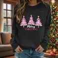 thumbnail image 4 of Women Christmas Sweatshirt Long Sleeve Vintage Vacation Top Holiday Casual Winter Tops Loose Xmas Tree Funny Blouse Trendy Crew Neck Shirt 2025, 4 of 6