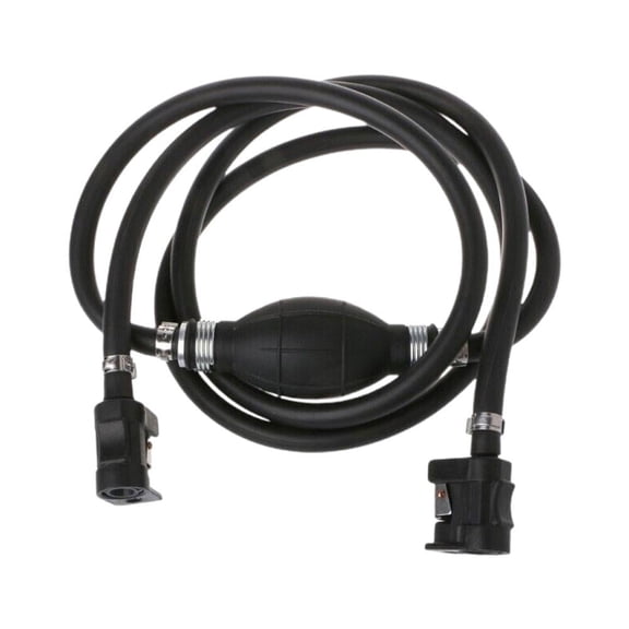 5/16" Marine Outboard Fuel Line Hose Assembly - Universal Boat Motor Fuel Line with Primer Bulb, Stainless Steel Hose Clamps Replacement