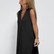 thumbnail image 2 of Vestido largo sin mangas con cuello en V para mujer: color liso, estilo boho, abertura delantera, mezcla de poliéster y spandex, largo hasta el tobillo, para verano, 2 of 8