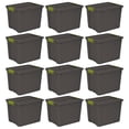 thumbnail image 1 of Sterilite Bac de Rangement Rectangulaire Polyvalent 12 Gal, Gris 12 Paquets, 1 of 5