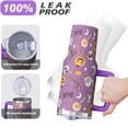 thumbnail image 4 of 40oz Halloween Tumbler with Handle, Witch Skeleton | Print | Halloween Gifts for Women & Men | with Lids and Straws | Stainless Steel Insulated | Coffee Travel Mug, 4 of 5