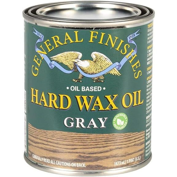 General Finishes Hard Wax Oil, 1 Pint, Gray