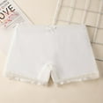 thumbnail image 2 of Toddler Girl Shorts Girls Underwear Soft Breathable Kids Shorts Toddler Girls Panties Comfortable Stretchy Everyday Wear Girls Underwear, Color:White, Size:7-9 Years, 2 of 4