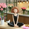 thumbnail image 1 of Figurina Black Girl Legged, Home Decor Figurine Living Room, Display Cabinet, Figurina Estatua Decorativa, Estatua Blanca, Estatua Colgada, Metal Frame, Wooden Base, For Bedroom, 1 of 7
