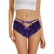 thumbnail image 1 of Gibobby Braguita cintura alta Bragas abiertas huecas sexy para mujer Bragas de encaje Bragas triangulares lindas de cintura(Morado，Talla única), 1 of 5