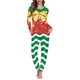 thumbnail image 1 of Conjunto de pijama de dos piezas con estampado navideño para mujer, ropa de dormir femenina de manga larga, holgada e informal, a pedido, para invierno, 1 of 3