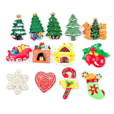 

13Pcs Colorful Fridge Magnets for Christmas Day Record Message Board Decoration