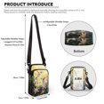 thumbnail image 6 of HELLHERO Adjustable Strap Cross Body Purse Adults Polyester Daily Commute or Casual Outings 4.33x1.97x7.09 Adjustable Shoulder Strap, Hummingbirds and Lilies, 6 of 7