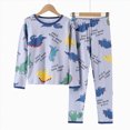 thumbnail image 6 of TOWED22 2 Pieces Pajamas Toddler Boys Girls Long Sleeve Cotton Pjs Kids Fall Winter Sleepwear Sets 3 6 9 12 18 24 Months 2 3 4 5 6 7 8 9 Years(Sky Blue,9-10 Y), 6 of 6