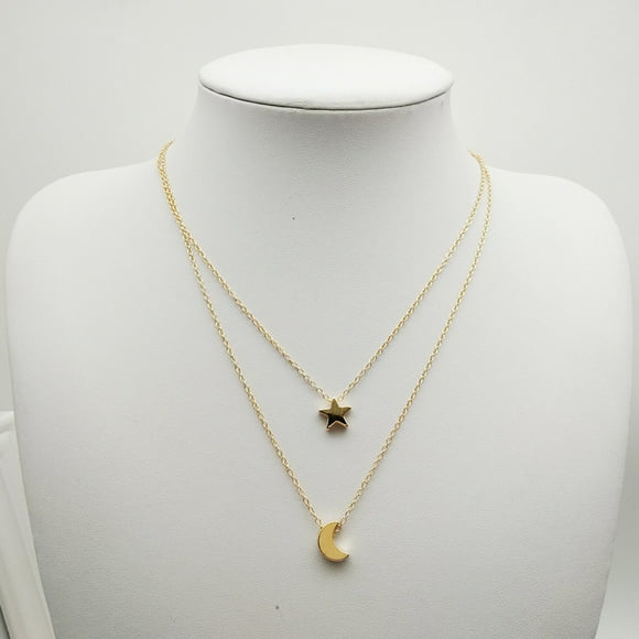 Sentmoon Valentines Gift Necklaces for Women Double Women Cute Bijoux Necklaces Star Necklace Pendants Layered for Work & Office