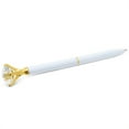 thumbnail image 1 of Abbott Collections AB-20-BIJOUX-WHT Stylo Gemme en Acier Inoxydable Blanc de 5,5 Pouces, Blanc, 1 of 1