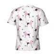 thumbnail image 6 of Vsdgher Cute Poodle Dog Print Men's Dry Fit Mesh Athletic Shirts Moisture Wicking Tennis T-Shirt Tops, 6 of 9