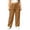 Brown1, variant on yillto Women Plus Size Pant Wide Leg Elastic Waist Drawstring Loose Pants Trousers with Pockets