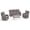 Gray/Gray, variant on Jentlehouse Outdoor Patio Furniture Set,All-Weather Wicker Sofa Set with Outdoor Rockers & 2-Tier Table,Outdoor Conversation Furniture Set for Garden Porch Balcony Deck