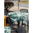 thumbnail image 5 of Outdoor Tablecloth with Umbrella Hole for Patio/Picnic/Party/Camping, Turquoise Monstera Deliciosa Waterproof Table Cloth Square Cover Washable, Summer Botanical Tropical (54"x 54"), 5 of 9