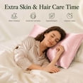 thumbnail image 2 of Silk Pillow Cases with Zipper, Pillow Case,Baby Pink,Standard,1pc, 2 of 7