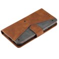 thumbnail image 4 of PU Leather Wallet Case for Samsung Galaxy S22 Plus, Detachable Wrist Hand Strap Magnetic Clasp Flip Folio Cover with Card Slots Cash Holder Kickstand Soft Silicone Shockproof Anti-Scratches Case,Brown, 4 of 6
