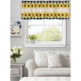 thumbnail image 4 of Summer Sunflower Retro Linen Valances for Windows,Kitchen Valance Rod Pocket Short Curtain, Black Gingham Check Valance Curtain Window Valances for Bedroom Bathroom Living Room 42x18in, 4 of 9