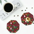 thumbnail image 5 of Balery 4 Pcs Dinosaur Christmas Happy New Yearleather Coasters Set, Drink Table Cup Coasters For Living Room Kitchen Coffee Decor, 5 of 9