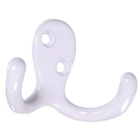 UPC 008236915969 product image for Double Clothes Hook- White 2Pk Hillman Hook and Eye 852084 008236915969 | upcitemdb.com