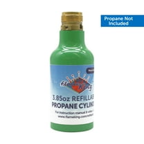 Flame King 1/4LB Refillable Empty Propane Tank for Camping - Propane Lamps, Lanterns and Stoves - Green