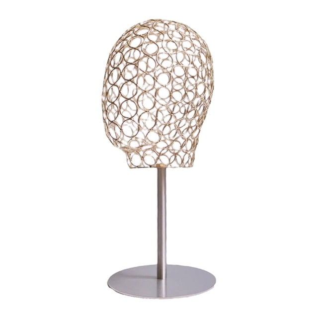 Soporte para cabeza de peluca, soporte para sombrero, salón de casa multiusos, decoración del hogar, exhibición de cabeza de peluca, cabeza de maniquí Oro