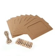 Kraft Paper Photo Collage Picture Frame Banner Wedding Decorations for Ceremony Album Clip Accessories