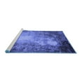 thumbnail image 2 of Ahgly Company Machine Washable Indoor Rectangle Oriental Blue Industrial Area Rugs, 7' x 9', 2 of 4