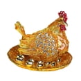 thumbnail image 3 of Hen Echaring Huevos Joya de joyas Barrinete Barrinete Metal Metal Beatsake Jewelry Storage de almacenamiento para el cumpleaños Día de San Valentín, 3 of 8