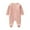 Pink, variant on THDHVS Newborn Boy Outfits,Rompers for Girls,Newborn Clothes for Girl Solid Color Romper with Ruffle Detail On Chest and Hat Pink 6-9 Months
