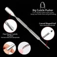 thumbnail image 6 of Cuticle Pusher, 3PCS Gel Nail Polish Cuticle Remover Nail Cuticle Pusher Stainless Steel Manicure Pedicure Tools Metal Cuticle Peeler Scraper for Fingernails and Toenails, 6 of 6