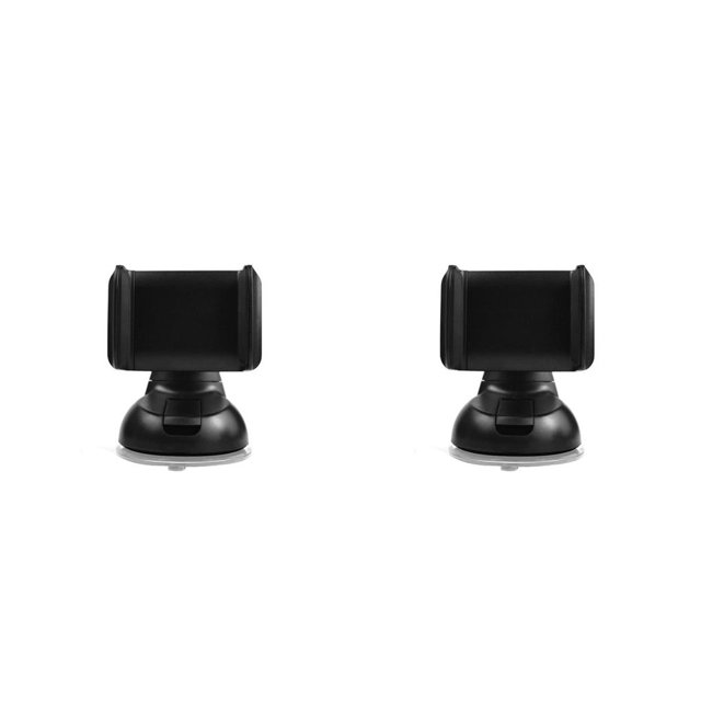 Kenally Soporte de teléfono con ventosa para automóvil Clip de soporte de teléfono giratorio montado en la salida de aire del tablero de instrumentos negro 2piezas Kenally CBP137454