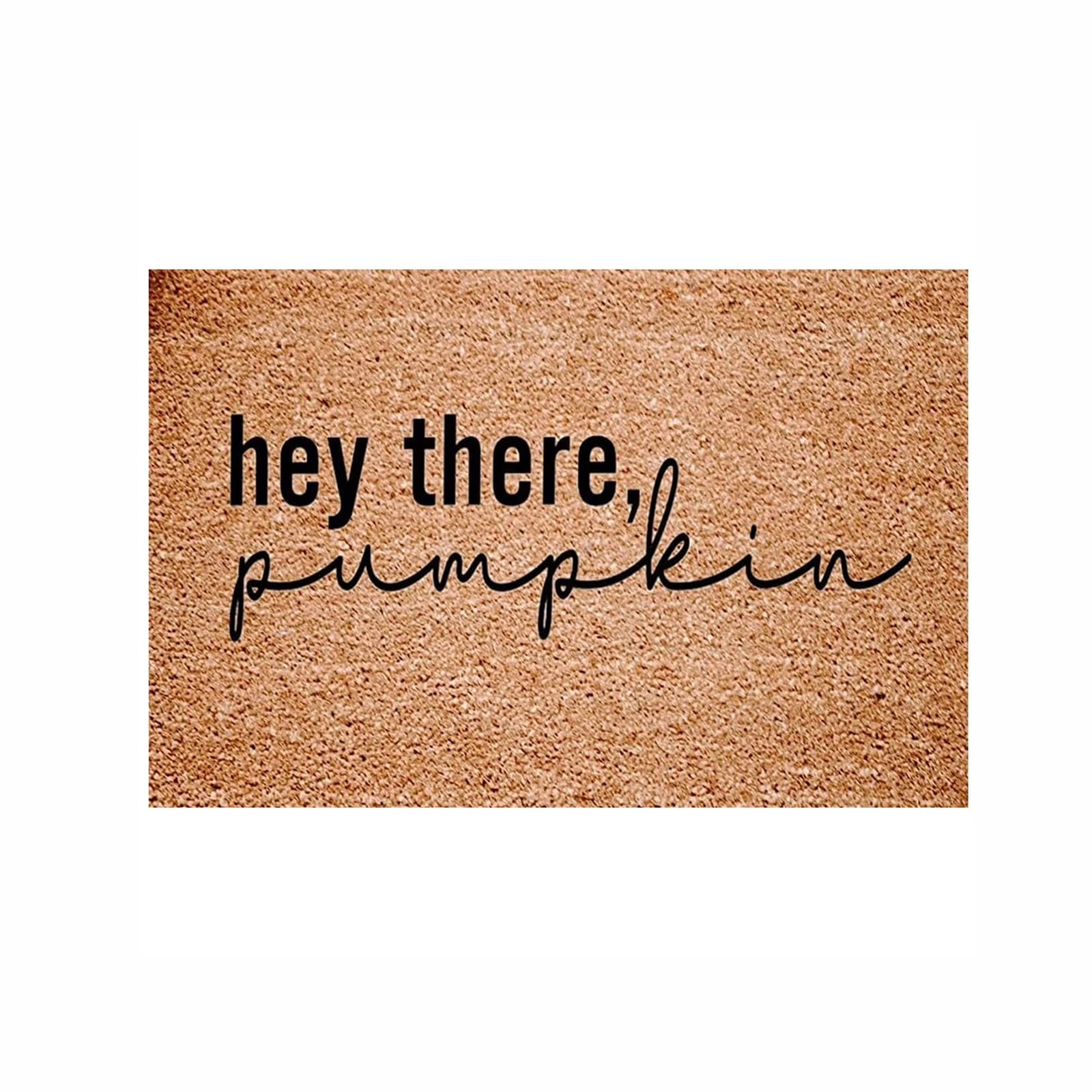 Coir Hey There Pumpkin Doormat Fall Halloween Front Porch Decor Indoor Outdoor Welcome Mat for Home Entryway