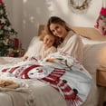 thumbnail image 4 of Christmas Snowman Flannel Blanket for Bed,Travel and Camping, Bird Snowflake Super Soft Cozy Blanket for All Seasons 40"x60", 4 of 9