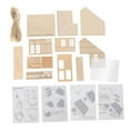 thumbnail image 5 of Miniature House Model Wood Log Cabin Diorama DIY Assembly Educational Toy for Hobbyists and Collectors, 5 of 9