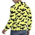 thumbnail image 3 of Hoodies for Men - funny cartoon bats Halloween yellow Long Sleeve Comfrt Men'S Fashion Hoodies & Sweatshirts, Sweatshirts for Men Hoodies Pullover Clothing Clothes with Pouch, 3 of 7