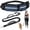 Navy, variant on PetAmi Hands Free Dog Leash, Dog Running Leash Belt Bag for Walking, Jogging, Dog Waist Double Zipper Pouch with Poop Bag Dispenser, Dual Padded Handles Reflective Bungee Leash, Double (Purple)
