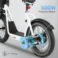 thumbnail image 3 of SANOPY Max Electric Bike for Adults with 819W Peak Motor, 30Miles 20MPH Commuting Electric Scooter with Adjustable Seat & Carry Basket, 20" Tires, Gray, 3 of 8