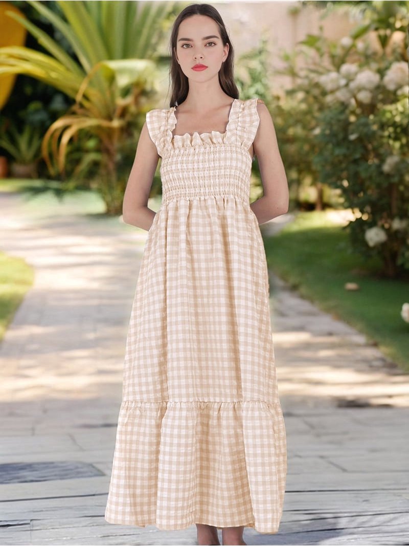 fitted lace wedding dress Vintage Checkered Charm Dress main image 1