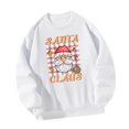 thumbnail image 2 of Sudadera con cuello redondo para mujer, jersey de Papá Noel, elegante jersey navideño, ropa de otoño, Tops para primavera, viajes, trabajo, compras , l Blanco Yinane Sudadera Mujer, 2 of 8