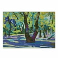 thumbnail image 1 of Fine Art Cutting Board, Forest with Trees Vibrant Toned Leaves Digital Colored Woodland Exotic Style Print, Decorative Tempered Glass Cutting and Serving Board, in 3 Sizes, by Ambesonne, 1 of 2