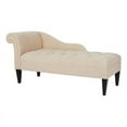 thumbnail image 1 of Harrison Chaise Longue à Accoudoirs Roulés Capitonnés Beige, 1 of 11