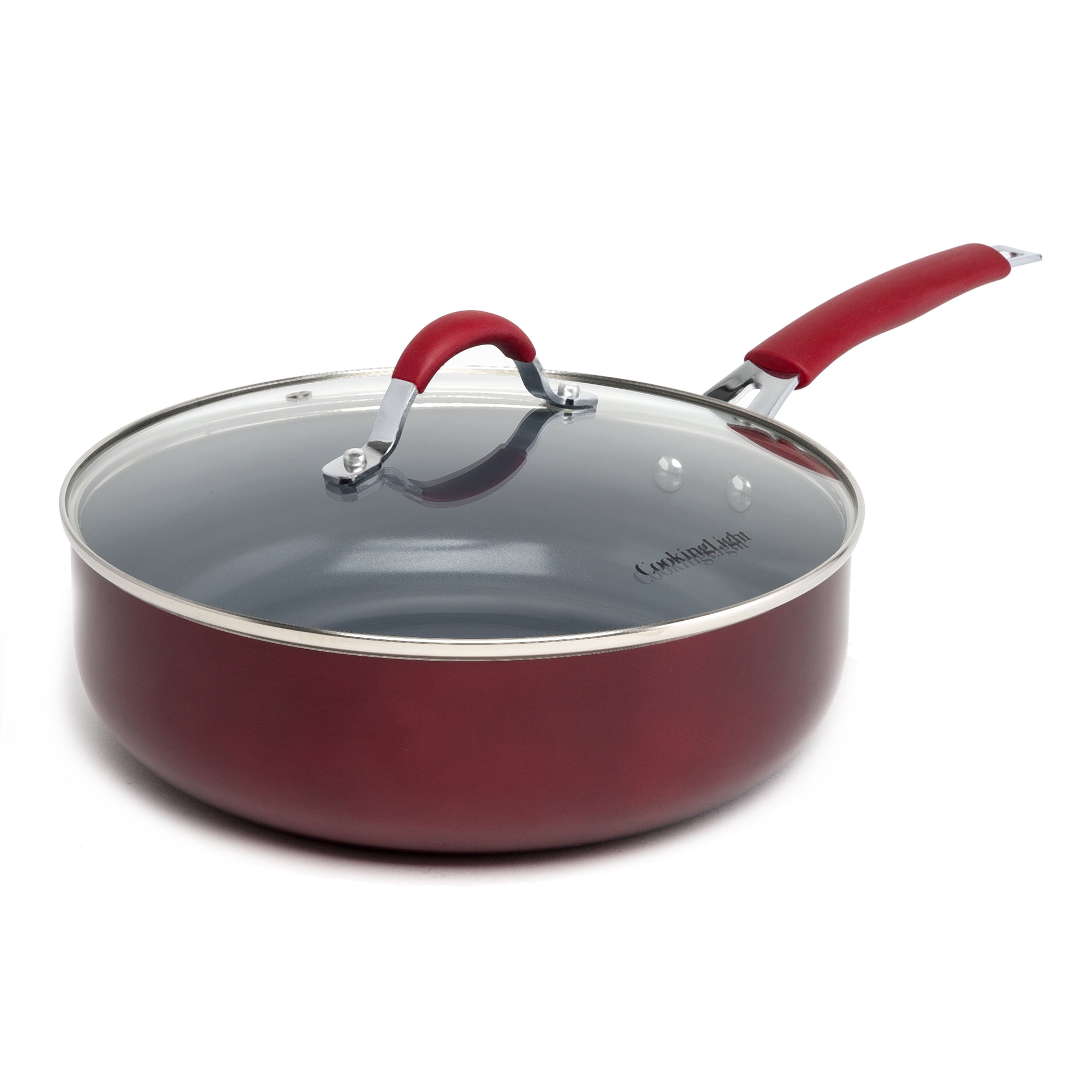 Cooking Light Allure 4.5 Quart Non-Stick Ceramic Sauté Pan with Lid ...