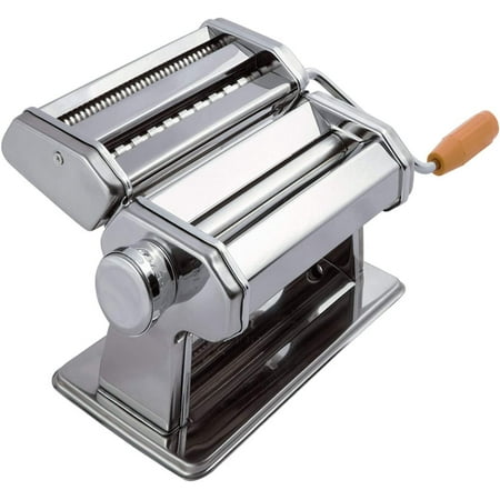 Oxgord Pasta Maker Machine Stainless Steel Adjustable Thickness Roller Hand Crank Cutter